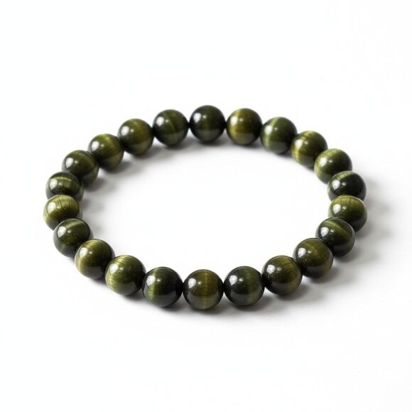 Dragon Blood Jasper Bracelet 8mm - Stretch - New - Witchcore Earth - Picture 1 of 8